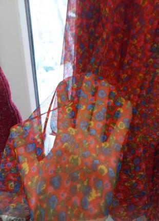 Платье макси в цветочный принт