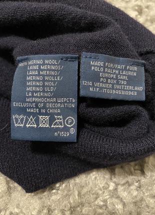 Светр пуловер чоловічий оригінал 100% merino wool від polo ralph lauren4 фото