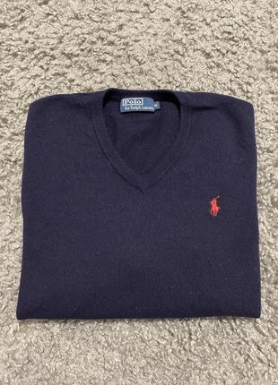 Светр пуловер чоловічий оригінал 100% merino wool від polo ralph lauren5 фото