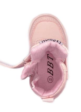 Демісезонні черевики для дівчаток bbt r6802-3/19 рожеві 19 розмір4 фото