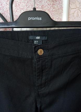 Великолепные черные джинсы h&amp;m маленький размер.3 фото