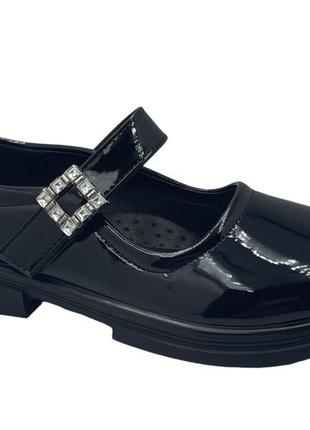 Туфлі для дівчаток clibee dc31313/34 чорні 34 розмір5 фото