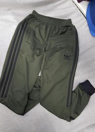 Штаны adidas спортивные брюки зауженные на манжете турция весна лето хаки1 фото