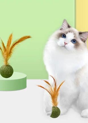 Игрушка для кошек "mint ball" green2 фото