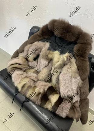 Жіноча зимова куртка парка пальто з натуральним хутром песця, хутряна підкладка, розміри з 42 по 584 фото
