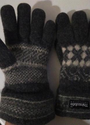 Зимові рукавички вовна3 фото