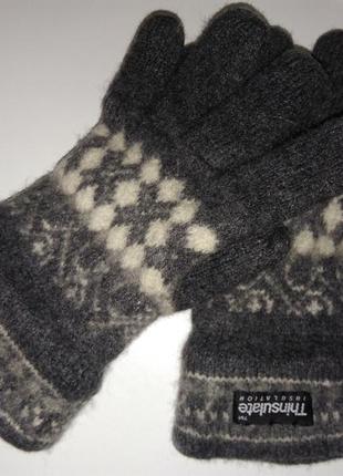 Зимові рукавички вовна4 фото