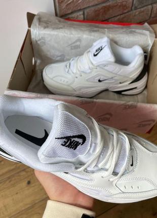 Кроссовки nike m2k tekno "white black"5 фото