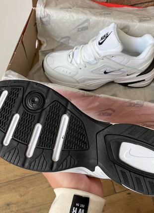 Кроссовки nike m2k tekno "white black"8 фото