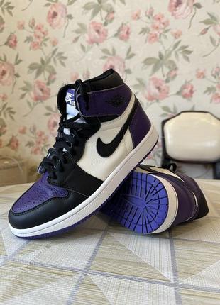 Кроссовки nike jordan 1 retro high court purple