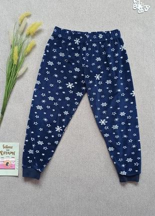 Детские теплые велюровые штанишки 4-5 лет штаны пижамные пижама для девочки