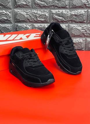 Nike air max кроссовки женские/ подростковые/ мужские черные размеры 36-45