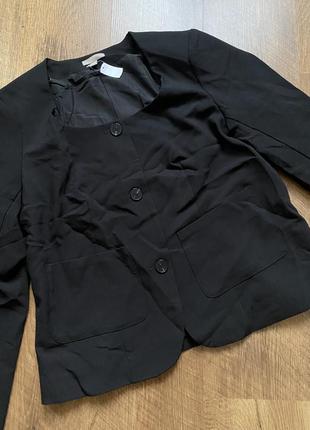 Пиджак жакет черный3 фото
