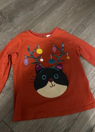 Кофточка новогодняя от m&amp;s kids