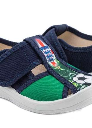 Тапочки на липучках для мальчиков waldi 174-434/29 темно-синий 29 размер