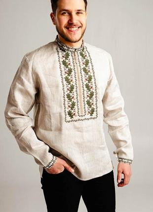 Вышитая рубашка вышиванка мужская дубки вышитые рубашки мужская вышиванка на праздник праздничная вышитая рубашка 3482 фото