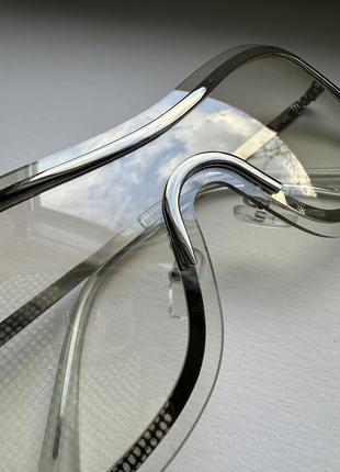 Трендовые очки маска прозрачные имиджевые7 фото