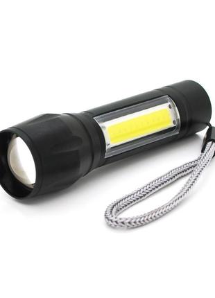 Ліхтарик ручний cata ct-8024, 5w led-cree q5 + cob, zoom, 3 реж., корпус-алюміній, водостійкий, ударостійкий,