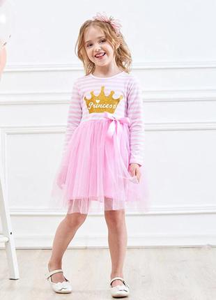 Детское праздничное нарядное платье принцесса для девочки dxton 283123 фото