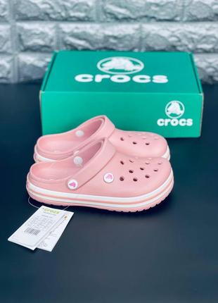 Женские шлепанцы crocs розовые шлепанцы кроксы4 фото