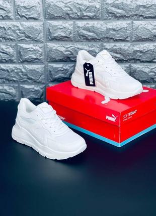 Puma кроссовки белые женские на высокой подошве размеры 36-413 фото