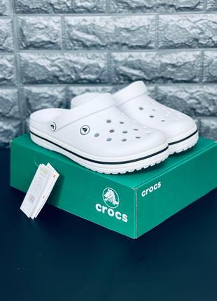 Женские шлепанцы crocs bae белые шлепанцы кроксы