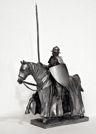 Іграшкові солдатики кiнний лицар 15 столiття 54 мм олов'янi солдатики мініатюри статуетки