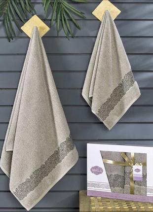 Набір якісних махрових рушників туреччина5 фото
