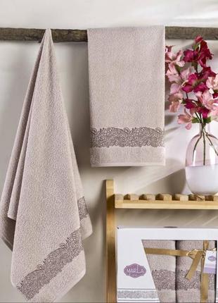 Набір якісних махрових рушників туреччина2 фото