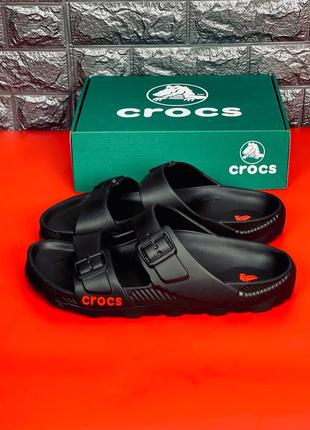 Мужские шлепанцы crocs черные шлепанцы кроксы7 фото