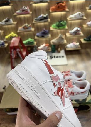 Кроссовки bape sta low white pink5 фото