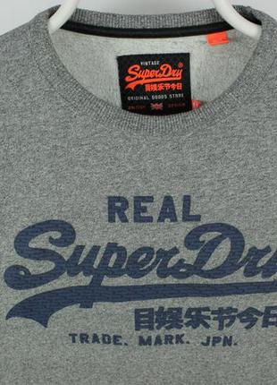 Качественная кофта свитшот superdry vintage logo sweatshirt gray3 фото