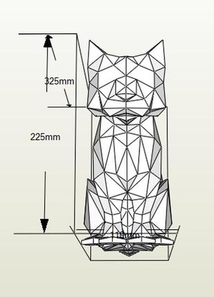 Paperkhan конструктор из картона кошка кот котенок оригами паперкрафт фигура...