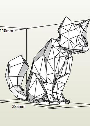 Paperkhan конструктор из картона кошка кот котенок оригами паперкрафт фигура...