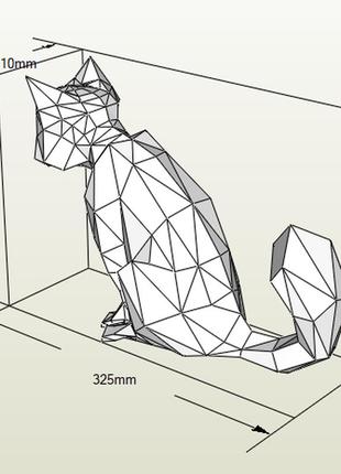 Paperkhan конструктор из картона кошка кот котенок оригами паперкрафт фигура...