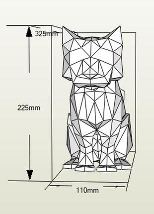 Paperkhan конструктор из картона кошка кот котенок оригами паперкрафт фигура...