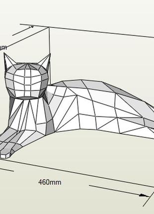 Paperkhan конструктор из картона кошка кот котенок оригами паперкрафт фигура развивающий набор подарок