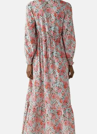 Платье длинное хлопок цветочный принт,52 р.2 фото