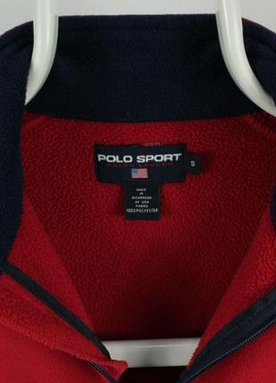 Крутая флисовая куртка кофта polo sport ralph lauren red polartec fleece jacket vintage2 фото