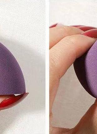 Профессиональный набор спонжей для макияжа в боксе бьюти блендер puffy 7 штук, фиолетовый8 фото