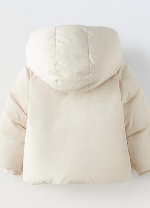 Кремова курточка зимова zara2 фото