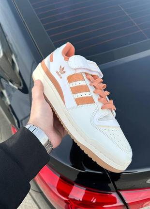 Кроссовки adidas forum cream orange