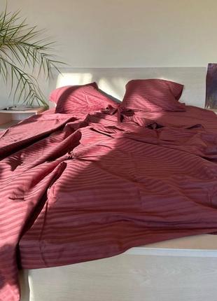 Комплект постельного белья страйп сатин, большая гамма цветов5 фото