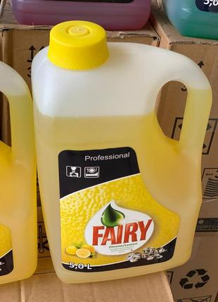 Миючий засіб для посуду fairy lemon лимон 5л. німеччина а8311 фото