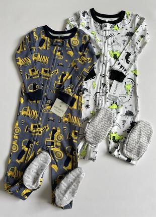 Хлопковый человечек слип пижама для мальчика carter’s картерс1 фото
