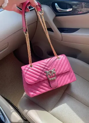 Женская сумка из эко-кожи в стиле pinko lady pink пинко розовая  молодежная10 фото