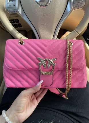 Женская сумка из эко-кожи в стиле pinko lady pink пинко розовая  молодежная5 фото