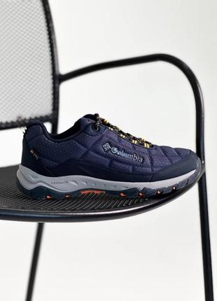 Мужские зимние кроссовки columbia waterproof gore-tex low blue orange - 21°❄️6 фото