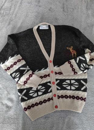 Кардиган мужской, кофта мужская, объемная с долей шерсти, xl, 48, 50