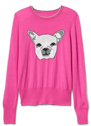 Жіночий светр gap із мериносової вовни з принтом собаки